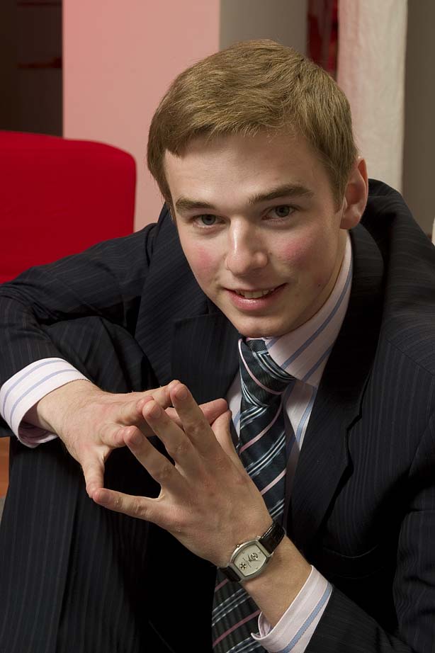 Formal portrait of Vladimir Yakuba, chairman of the first Youth Parliament of NN Region