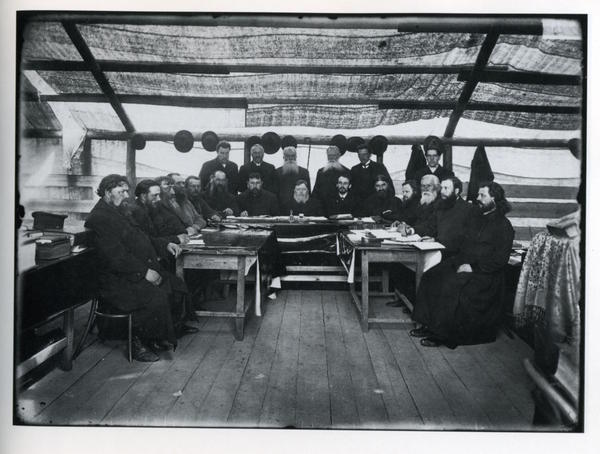 The presidium of the Old Believers' congress, with N. A. Bugrov in the center
