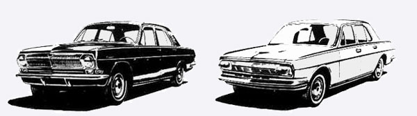 Sketches. 1965. Variants with round and rectangular headlights are shown