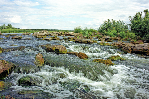 The Pyana River at the hydroelectric dam