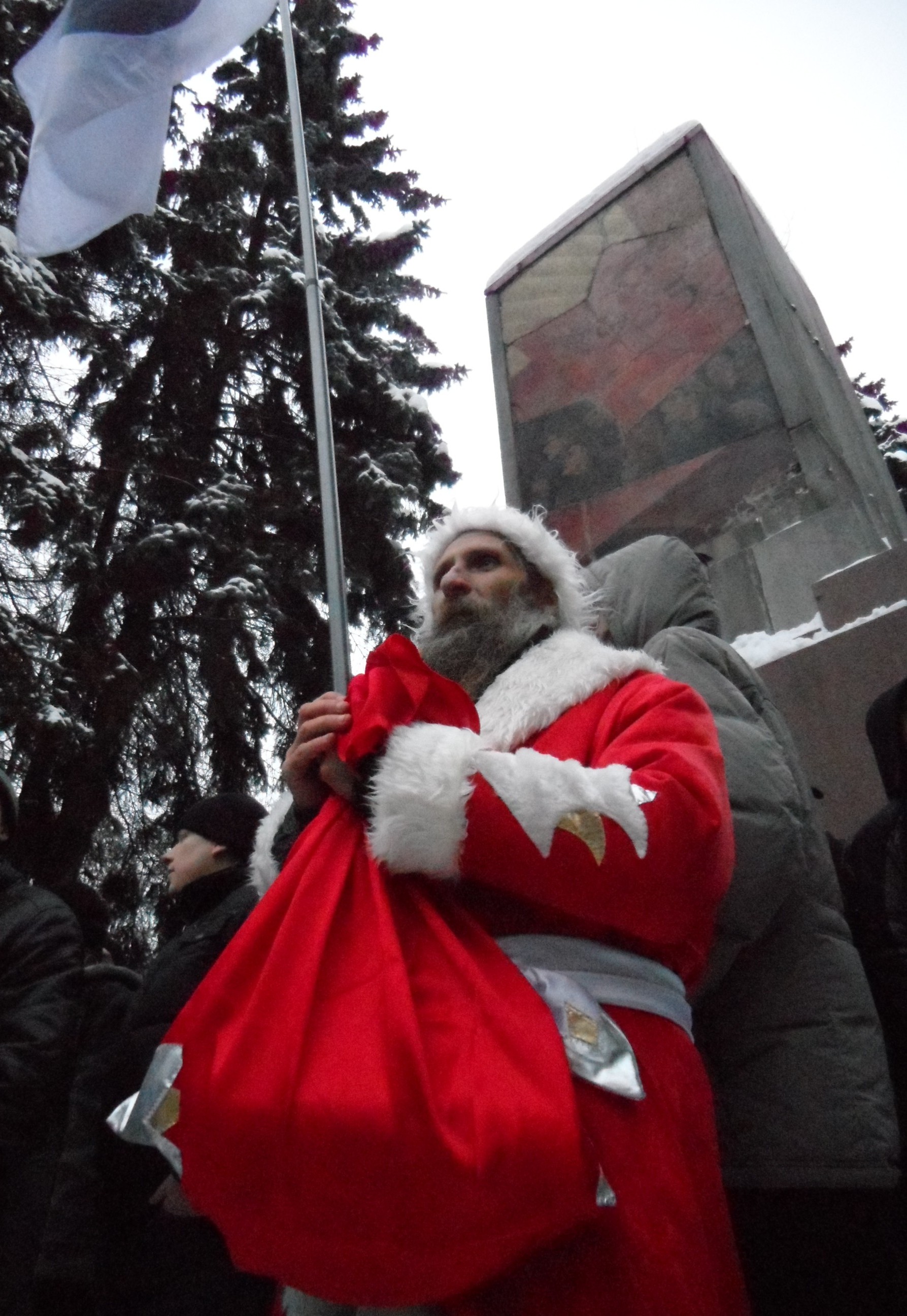 Ded Moroz rallying at Freedom Square