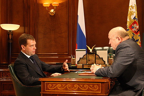 Governor Shantsev and President Medvedev (disambiguation) (on the left)