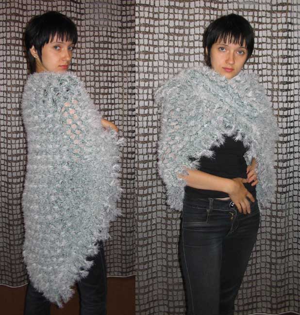 A designer hand-knitted shawl: 1,500 rubles