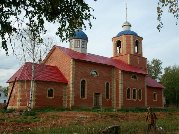 A church under construction. Vetluzhsky urban-type settlement