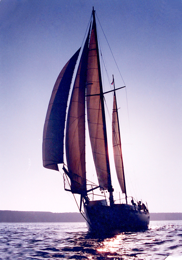 Tourist cruise on the "Nefertiti" along the Volga . Abeam of the village of Tetyushi, 560 km from Nizhny Novgorod