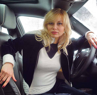 Anna Tatarintseva at the wheel