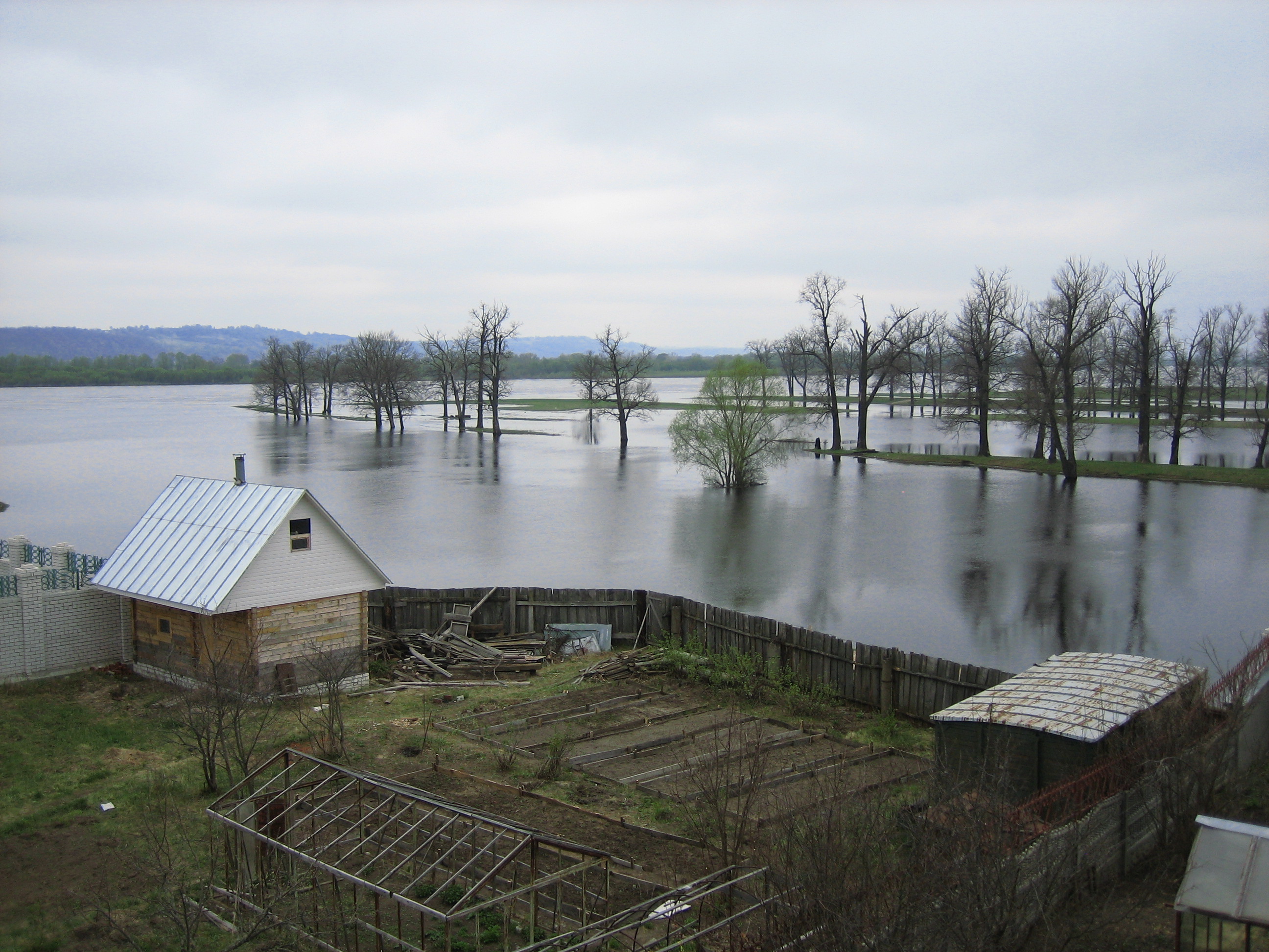 Flood at the mouth of the Sovets River