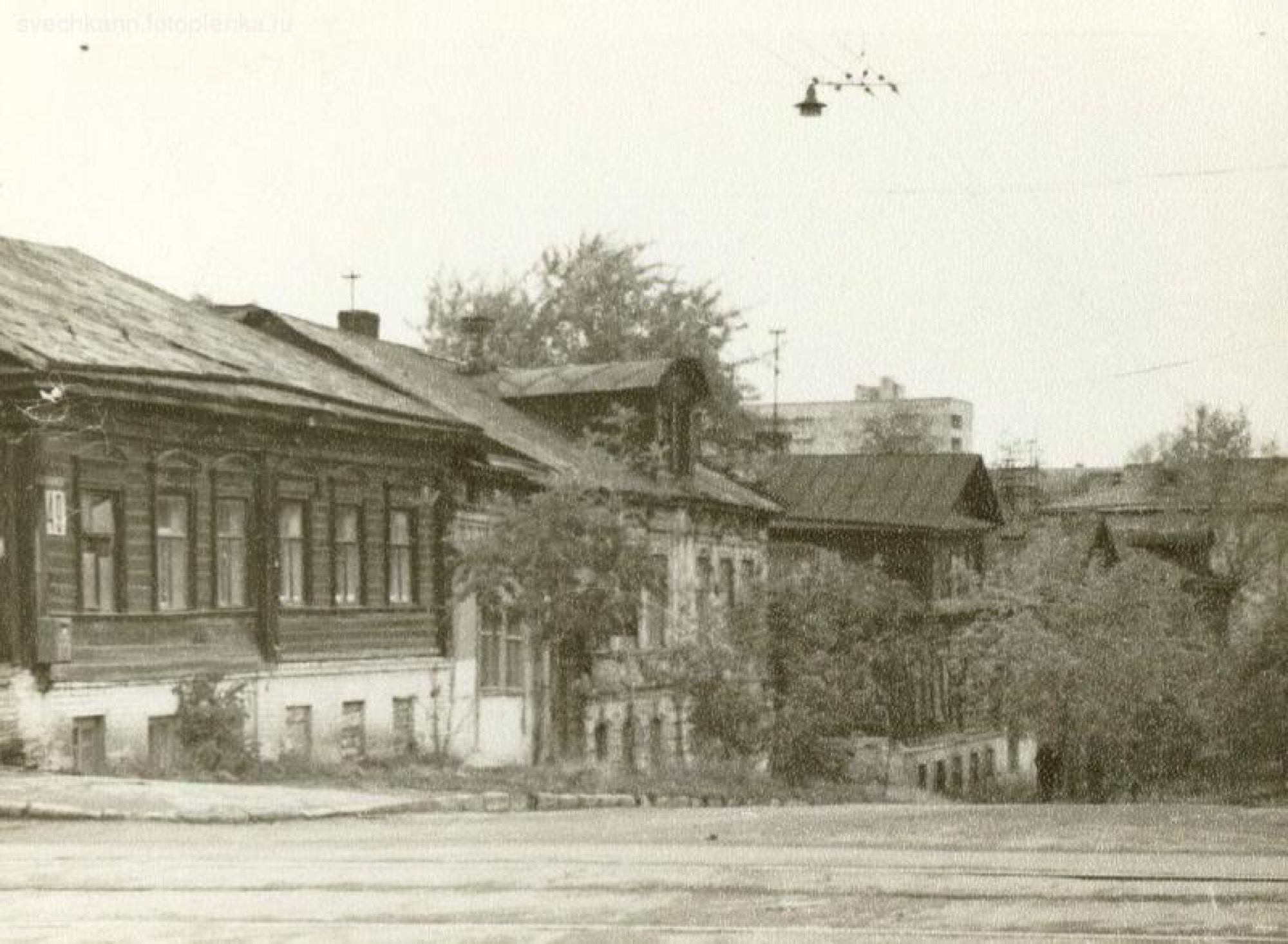 historic wooden buildings of the city
