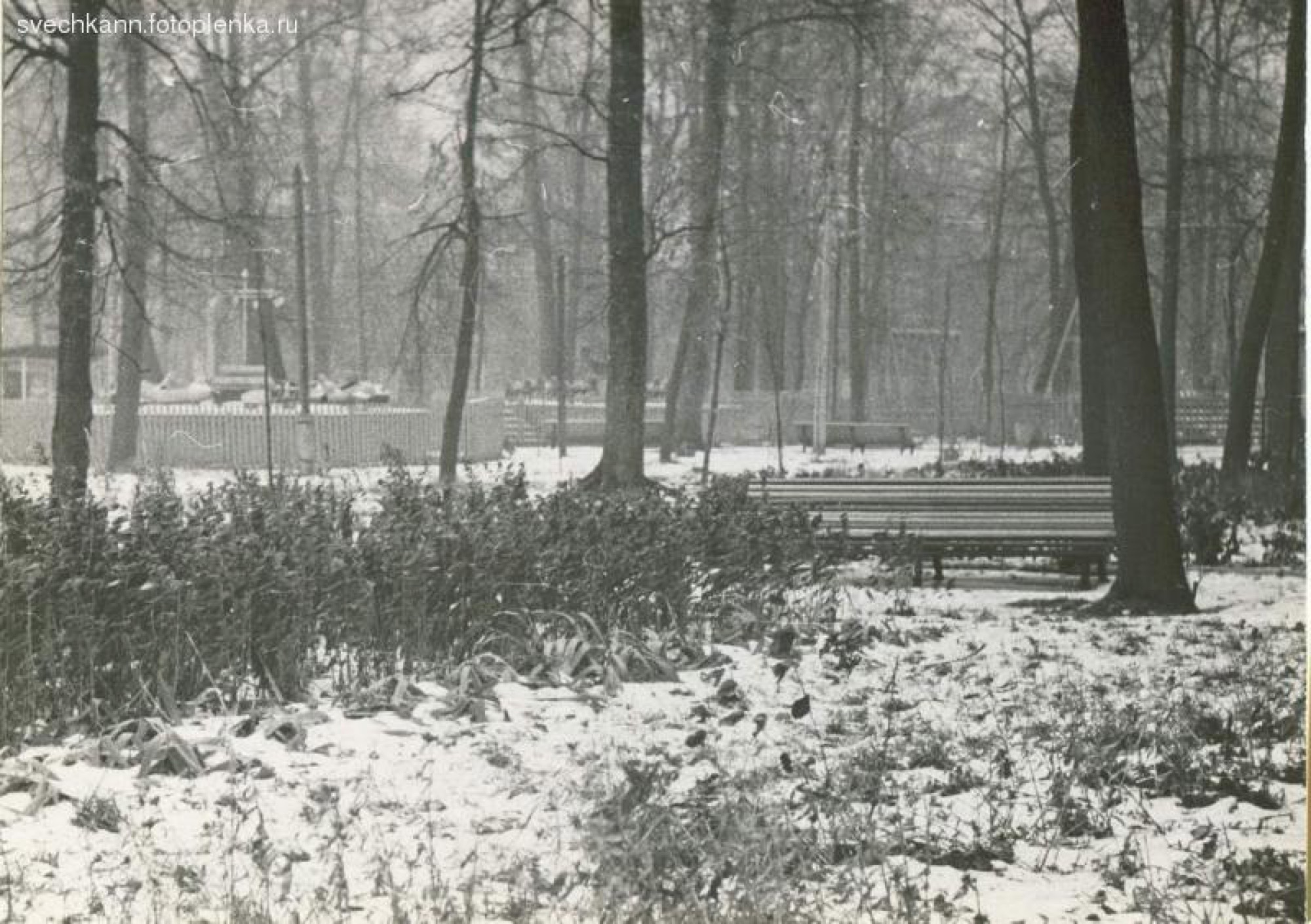 Городской парк зимой. Горький, 1970-е