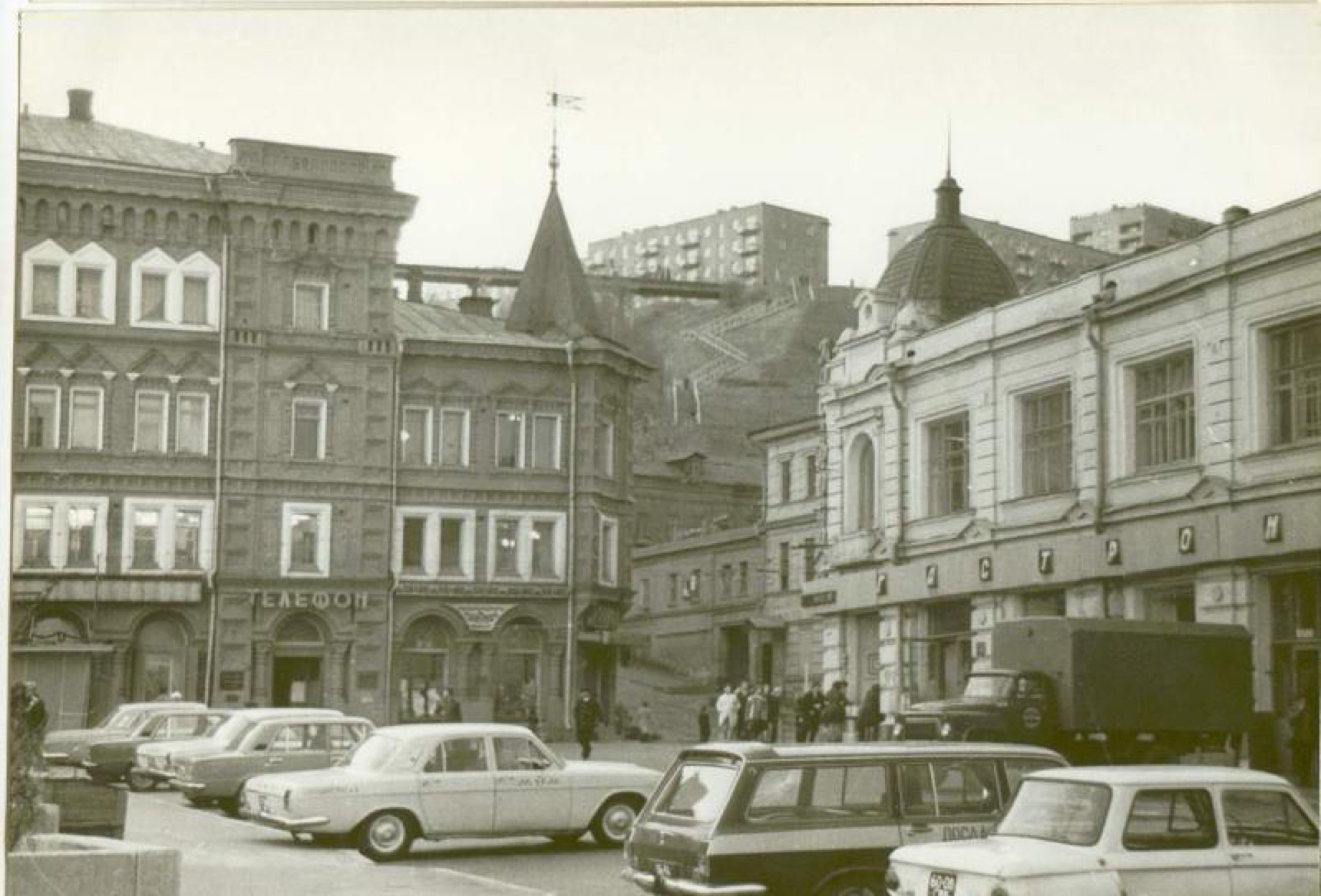 Площадь Минина, башня кремля. Горький, 1970-е