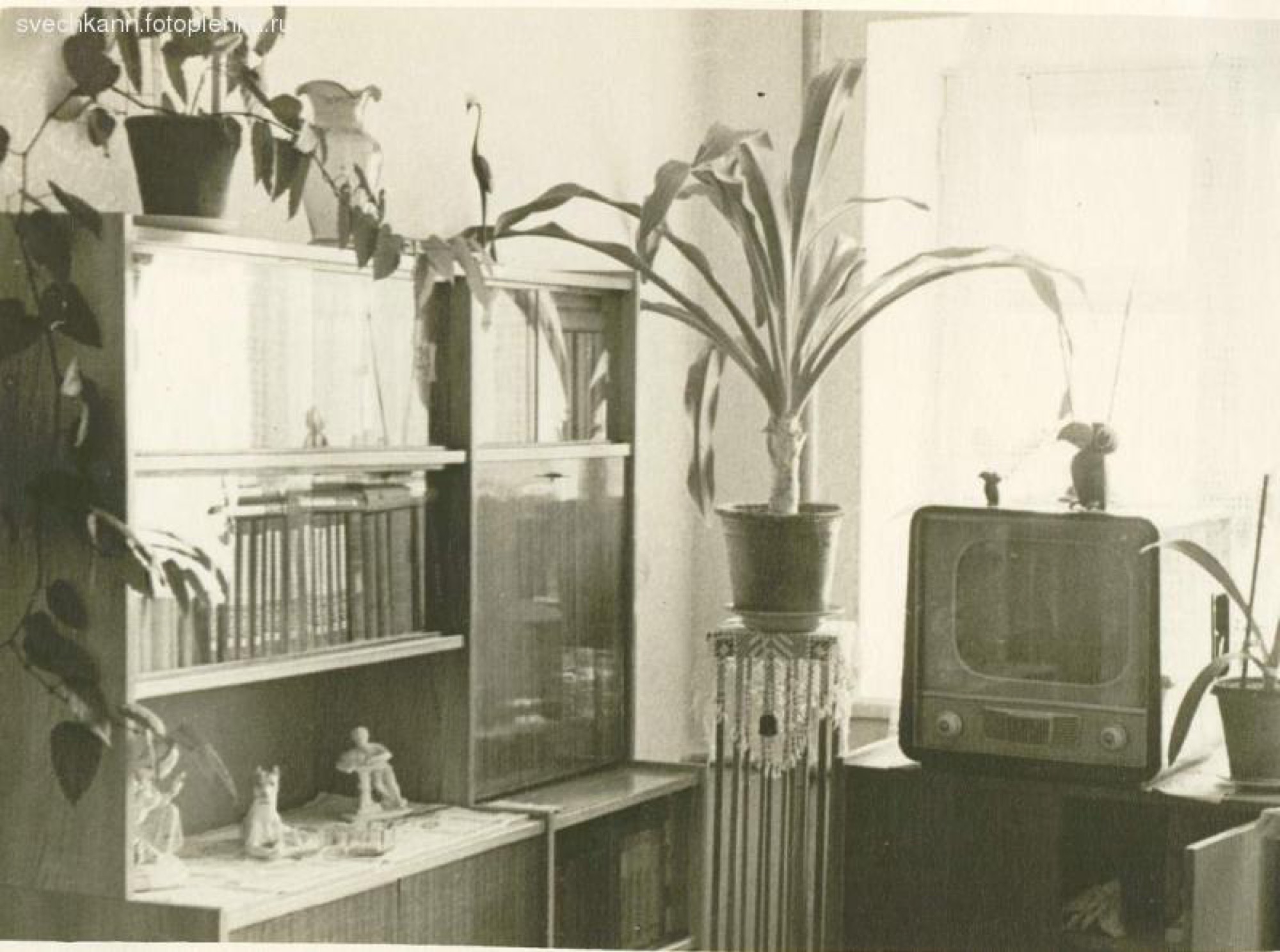 Soviet apartment interior, television