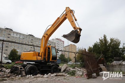 Демонтаж гаражей в районе станции метро «Сормовская»