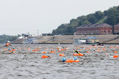 Open-water swimming competition in Nizhny Novgorod