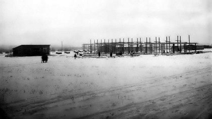 Нижний Новгород, автозавод: подсобные мастерские, 30 января 1930 года — первая зима стройки.