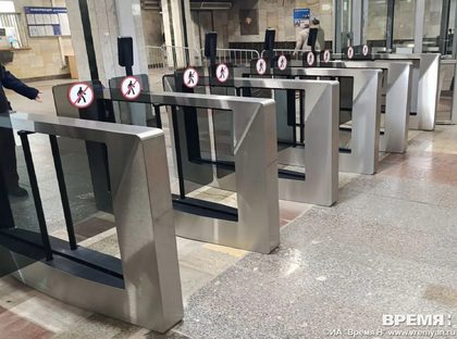 Модернизированные турникеты на станции метро Нижнего Новгорода