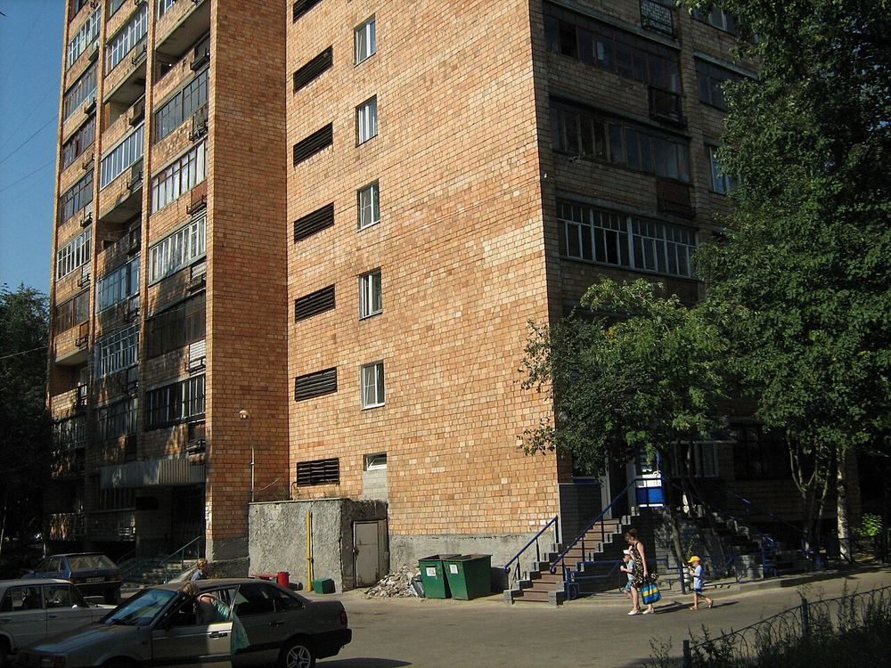 The apartment block in Nizhny Novgorod (then Gorky) where Sakharov lived in exile; his flat is now a museum