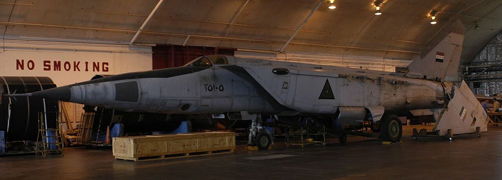 The Iraqi MiG-25RB in the restoration area of the National Museum of the U.S. Air Force, Dayton, Ohio, 2007