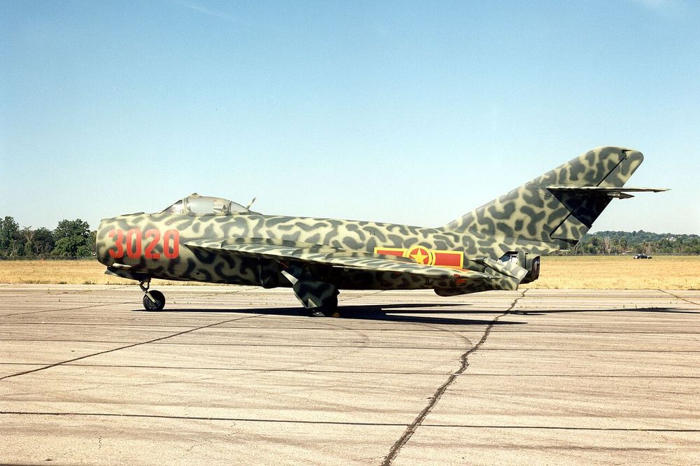 A MiG-17F in North Vietnamese colours at the National Museum of the United States Air Force in Dayton, Ohio