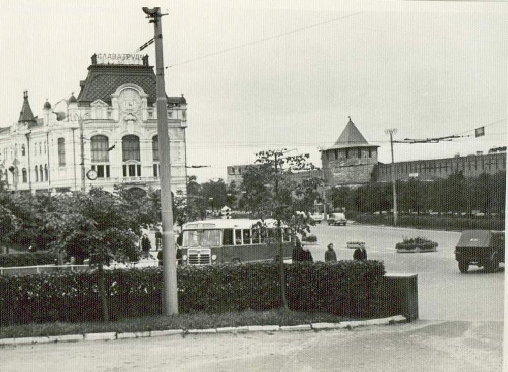 Площадь Минина, кремль и здание Городской думы. Горький, 1950-е