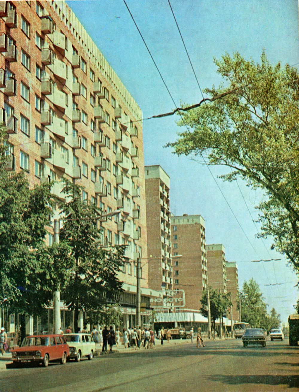 Многоэтажная застройка улицы Горького. Горький, 1970-е годы