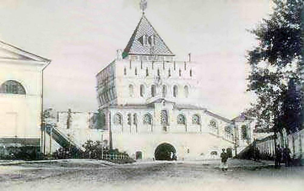 The Dmitrievskaya Tower of the kremlin. A. O. Karelin, late 19th century