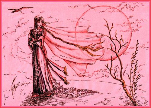 Folk artwork inspired by "Yaroslavna's Lament"