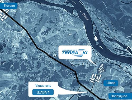 Схема проезда из Нижнего Новгорода до коттеджного поселка "Терраски"