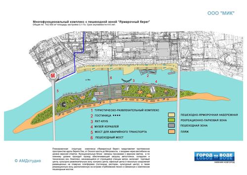 Проект "Город на воде", схема размещения объектов
