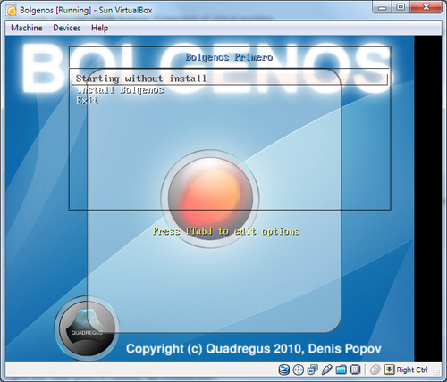Bolgenos and Sun VirtualBox