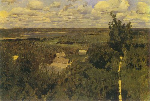 Васильсурск. Деревенская панорама. Исаак Левитан