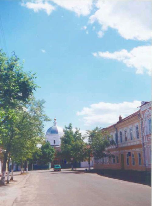 Вид на троицкую церковь в городе Ветлуга